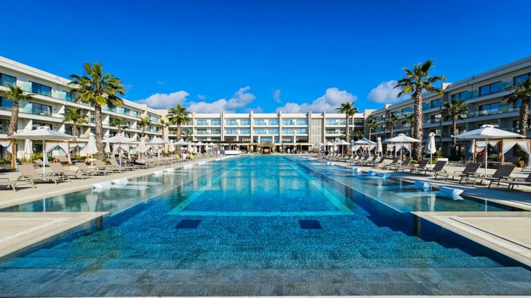 The pool at the resort in spain